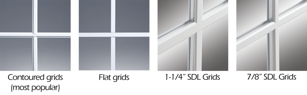 Grid options for Signature Elite windows.